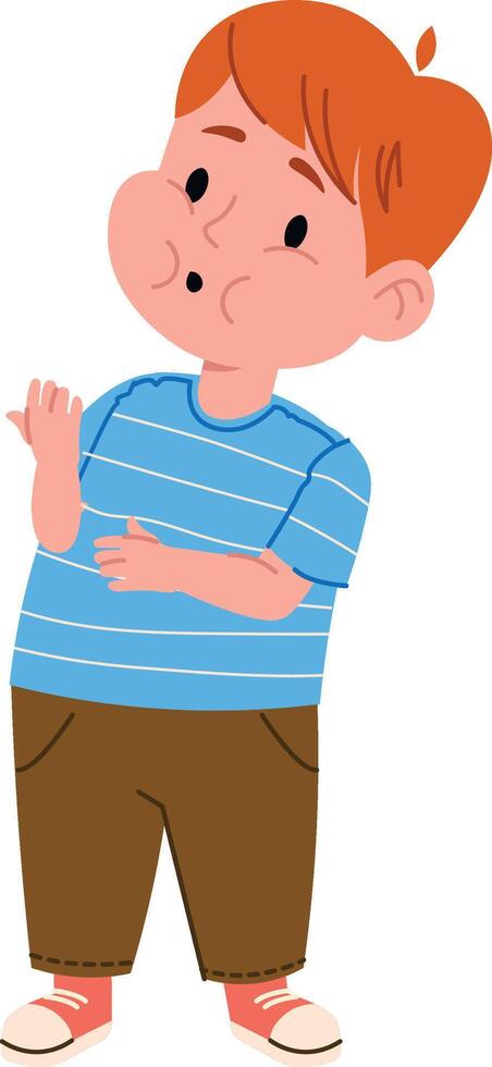 Boy in Striped Shirt vector
