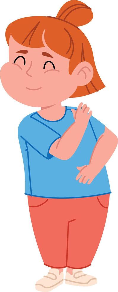 Smiling Girl with Red Hair vector