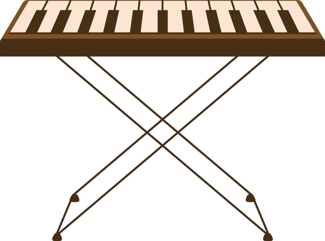 Synthesizer on Stand Musical Instrument vector