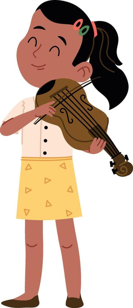 Girl Playing Violin vector