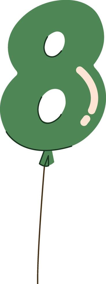 Number Eight Shape Balloon vector