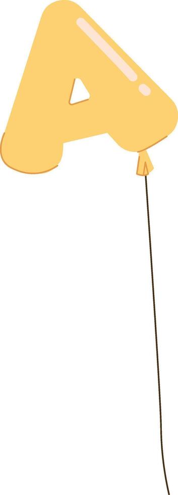 Letter A Shape Balloon vector