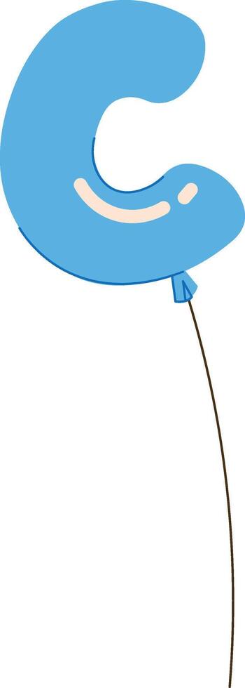 Letter C Shape Balloon vector