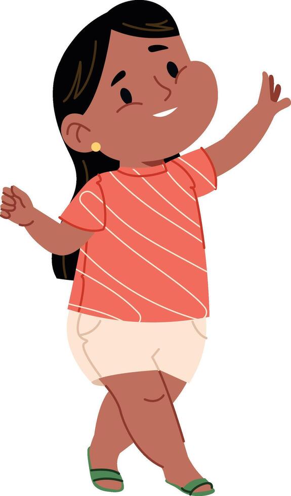 Joyful Child Dancing vector
