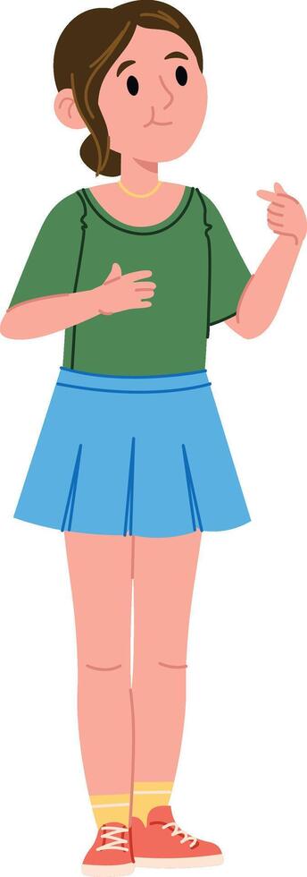 Girl in Casual Outfit vector