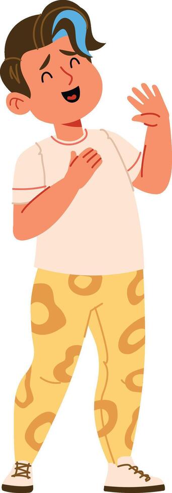 Joyful Man with Stylish Hair vector