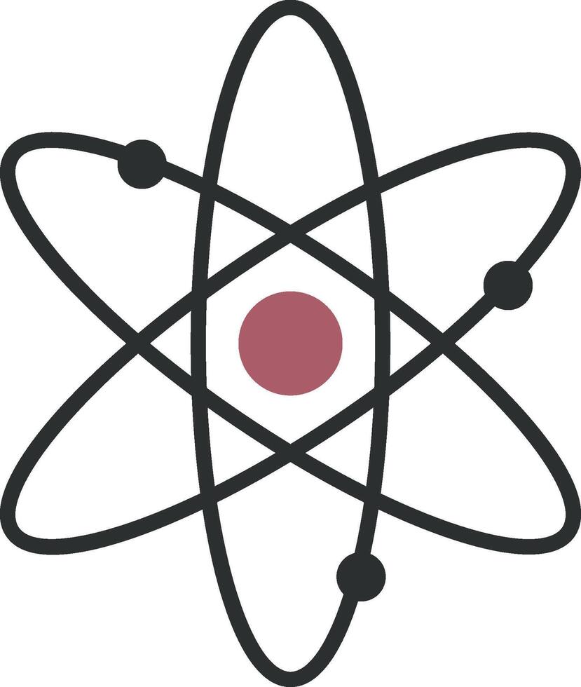 Atomic Structure with Orbiting Electrons vector