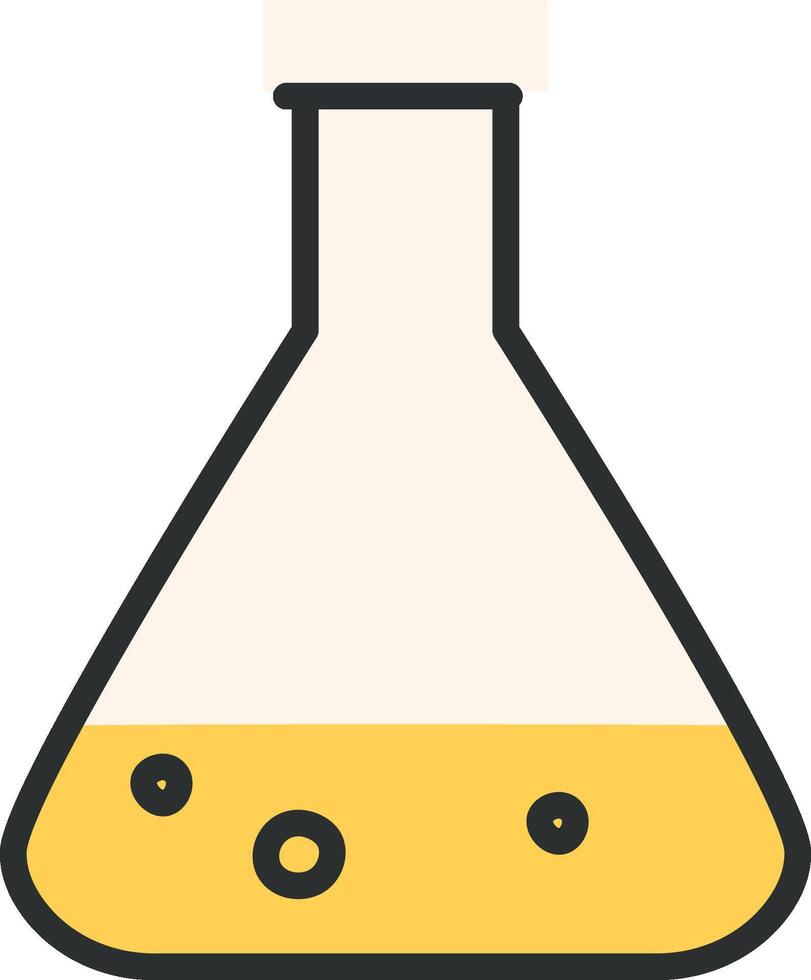 Laboratory Flask with Bubbles vector