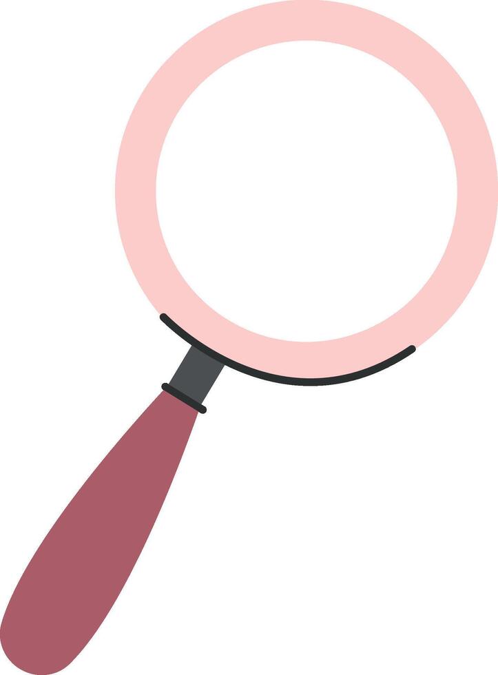 Magnifying Glass with Wooden Handle vector