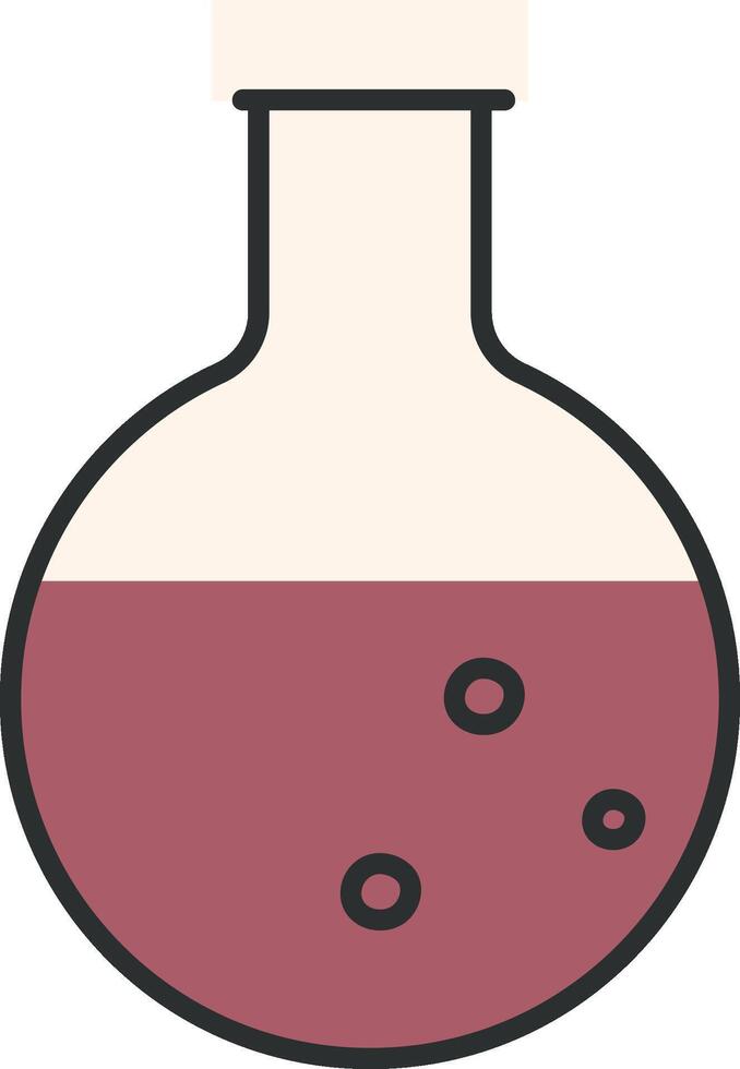 Laboratory Flask with Liquid vector