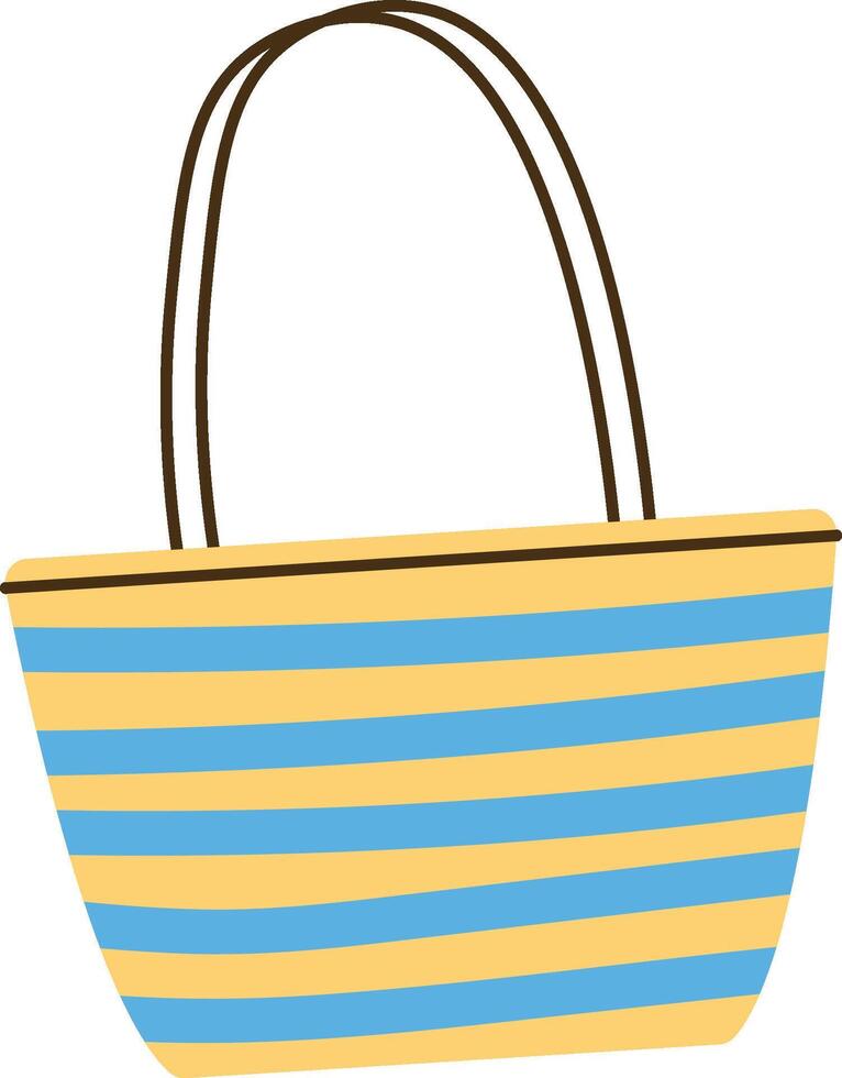 Striped Beach Tote Bag vector