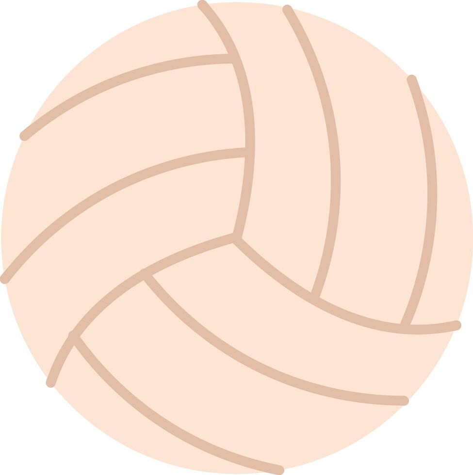 Volleyball with Curved Lines vector