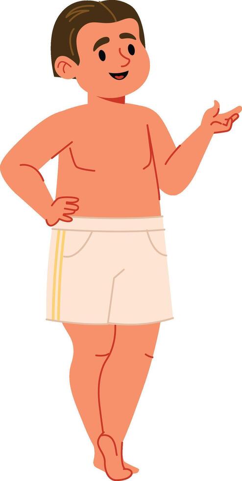 Man in Swim Trunks vector