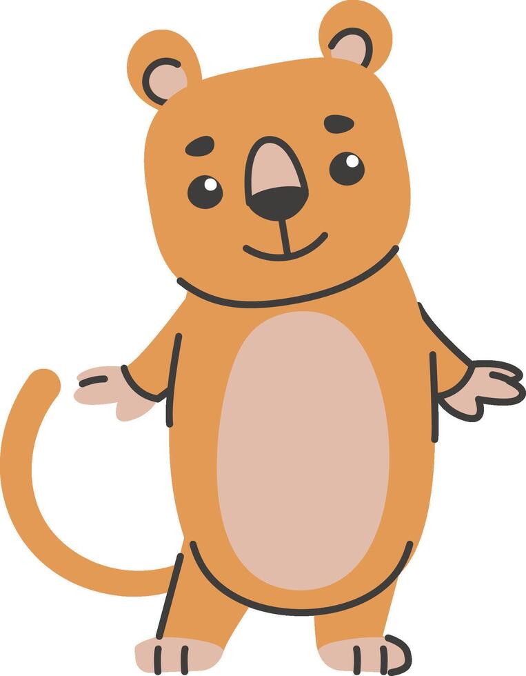 Happy Bear Cub Cartoon vector