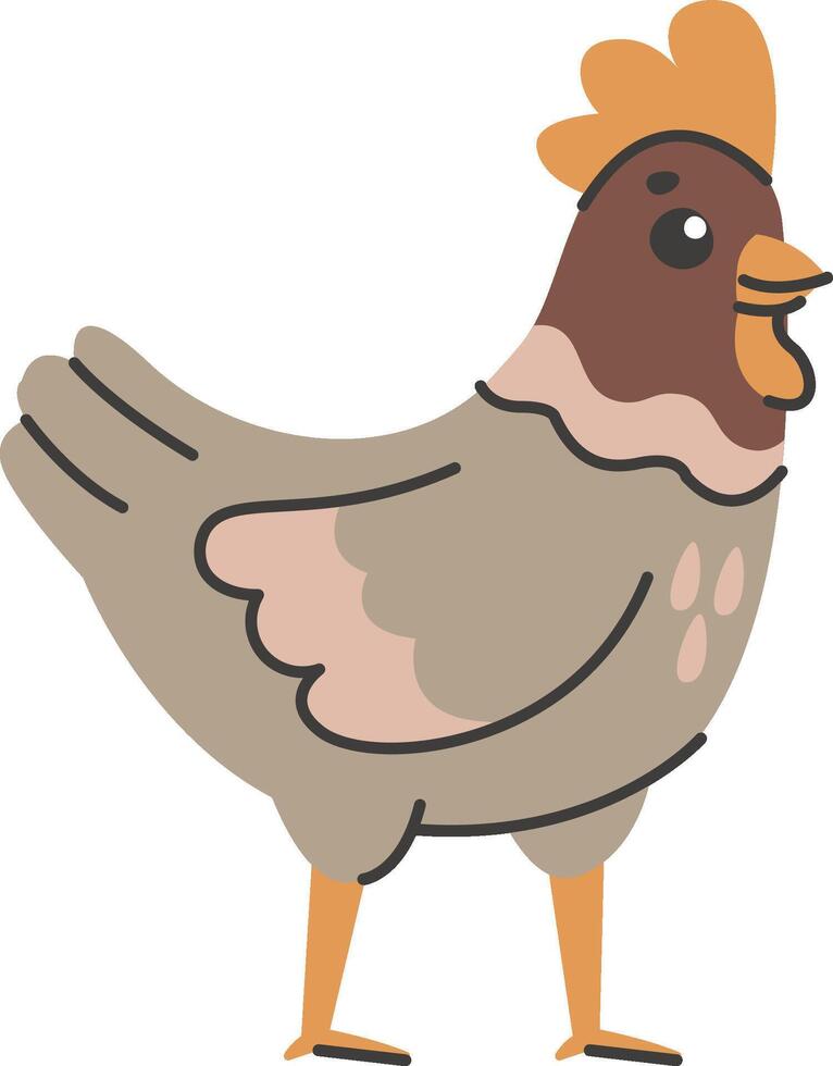 Happy Hen Farm Animal vector