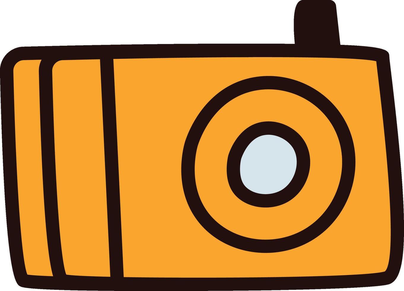 Retro Camera Hand Drawn vector