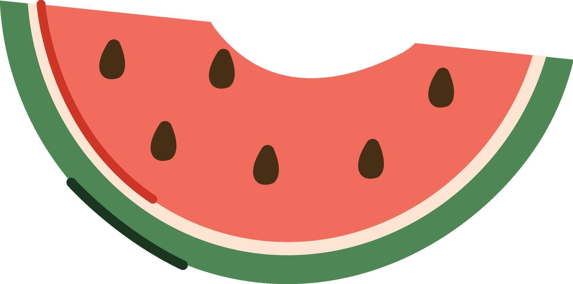 Watermelon with Seeds Food vector