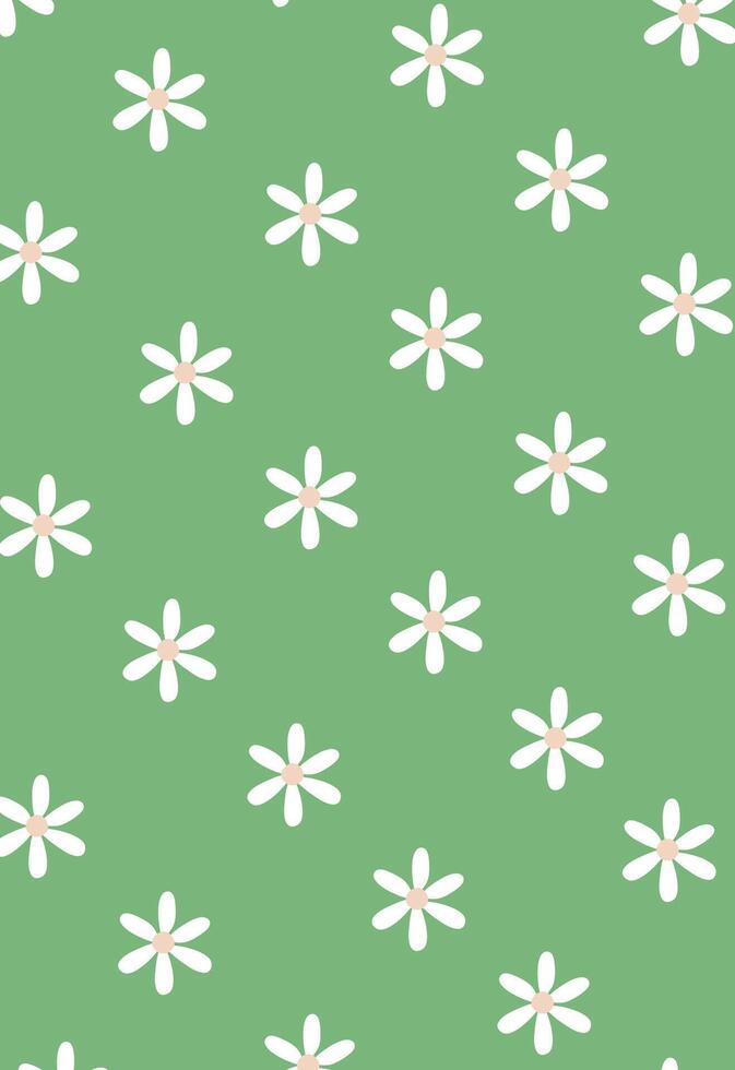 Floral Pattern with Daisies Background vector