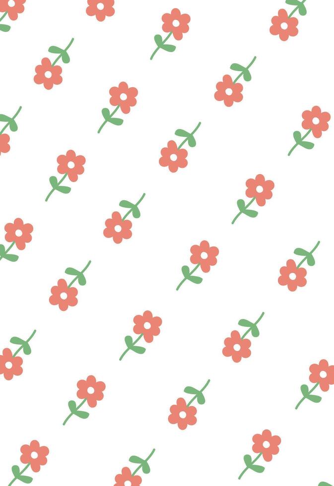 Floral Pattern with Small Flowers Background vector