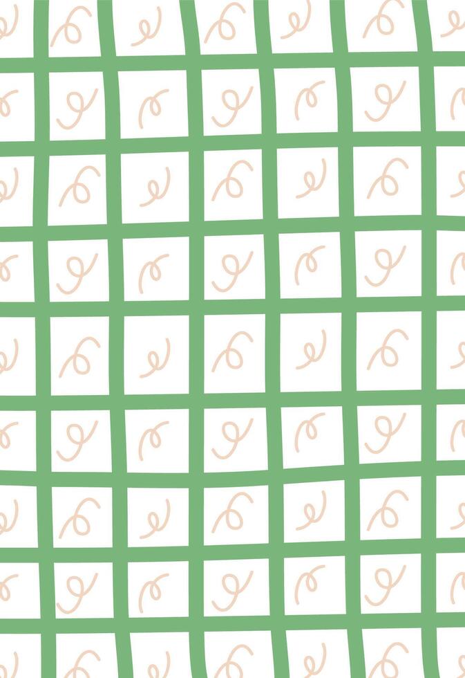 Abstract Grid Pattern with Curves Background vector