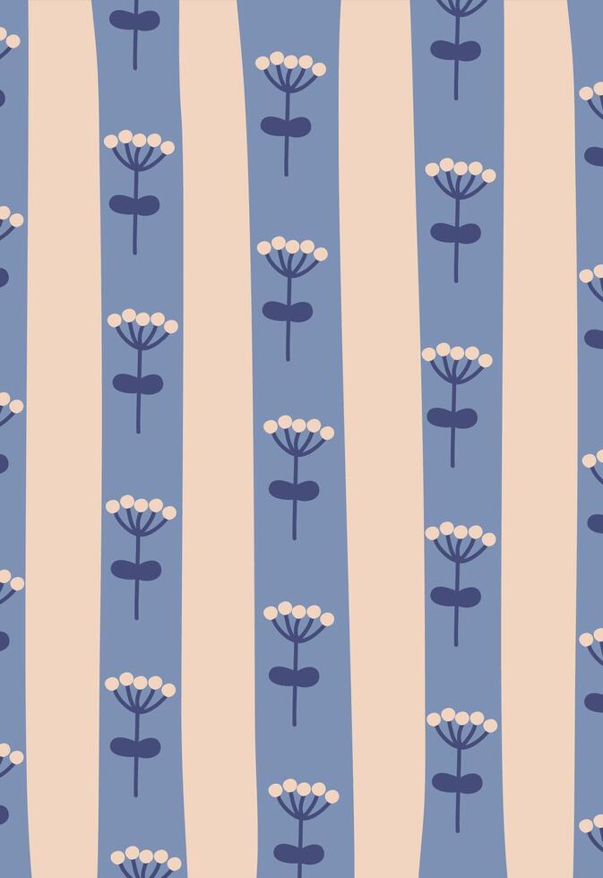 Floral Striped Pattern Background vector