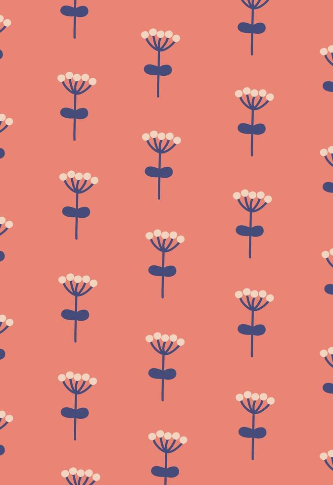Floral with Stylized Blooms Background vector