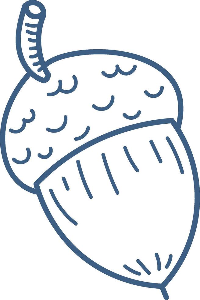 Hand-Drawn Acorn Sketch vector