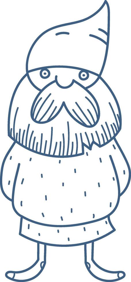 Cartoon Gnome with Beard vector