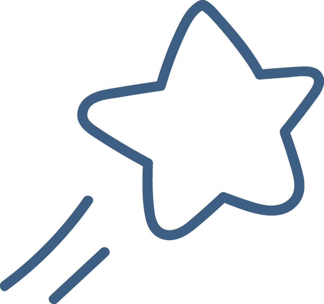 Shooting Star Outline Drawing vector