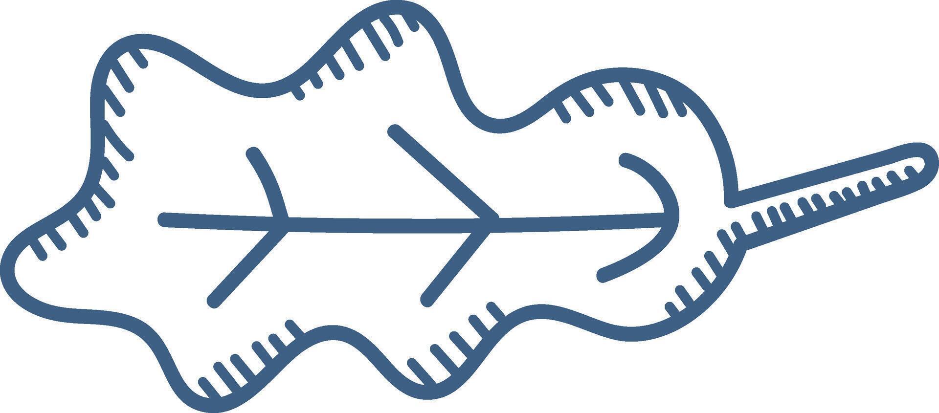 Doodle Oak Leaf vector