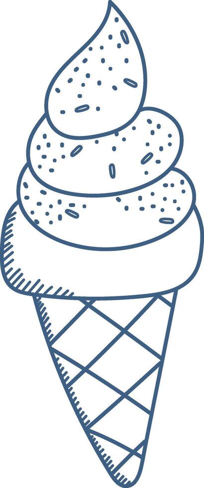 Ice Cream Cone Sketch vector