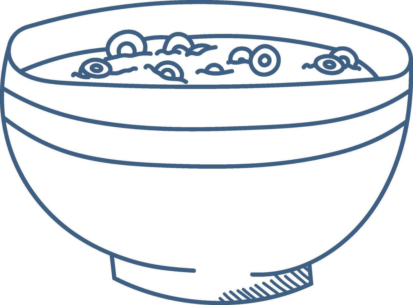Bowl of Soup with Noodles vector