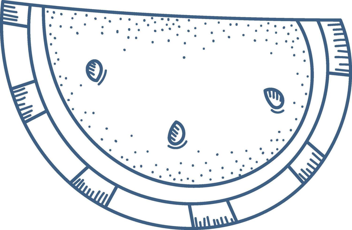 Watermelon Slice Sketch vector