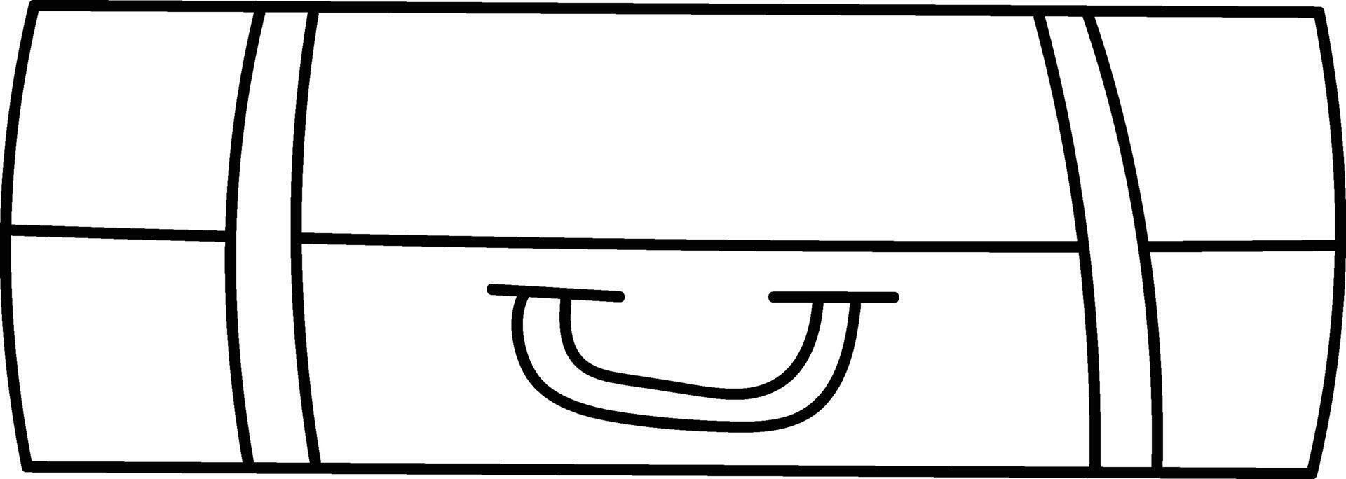 Outline of a Travel Suitcase Design vector