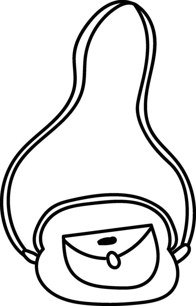 Sling Bag Line Drawing vector