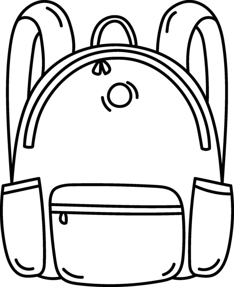 Backpack Outline Drawing vector
