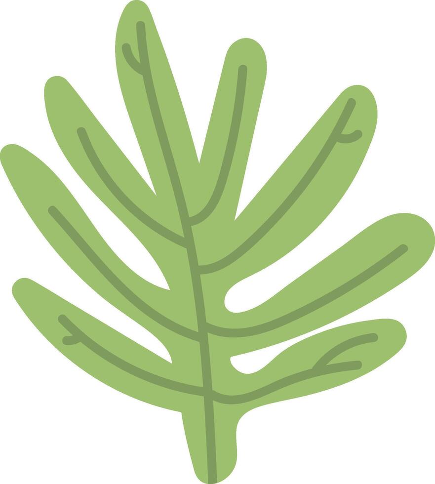 Abstract Leaf with Bold Lines Sign vector