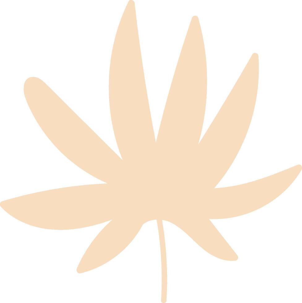 Abstract Leaf Silhouette Element Design vector