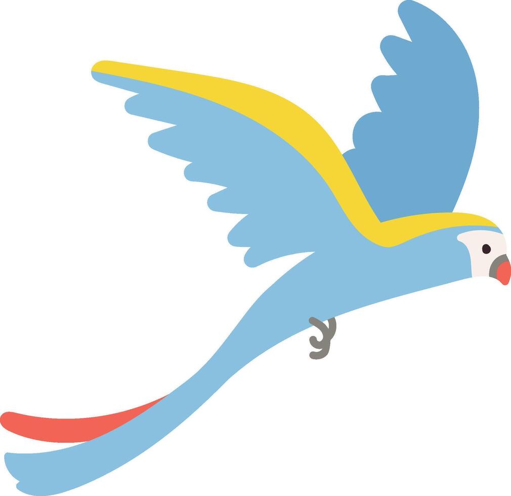 Flying Parrot with Vibrant Wings vector