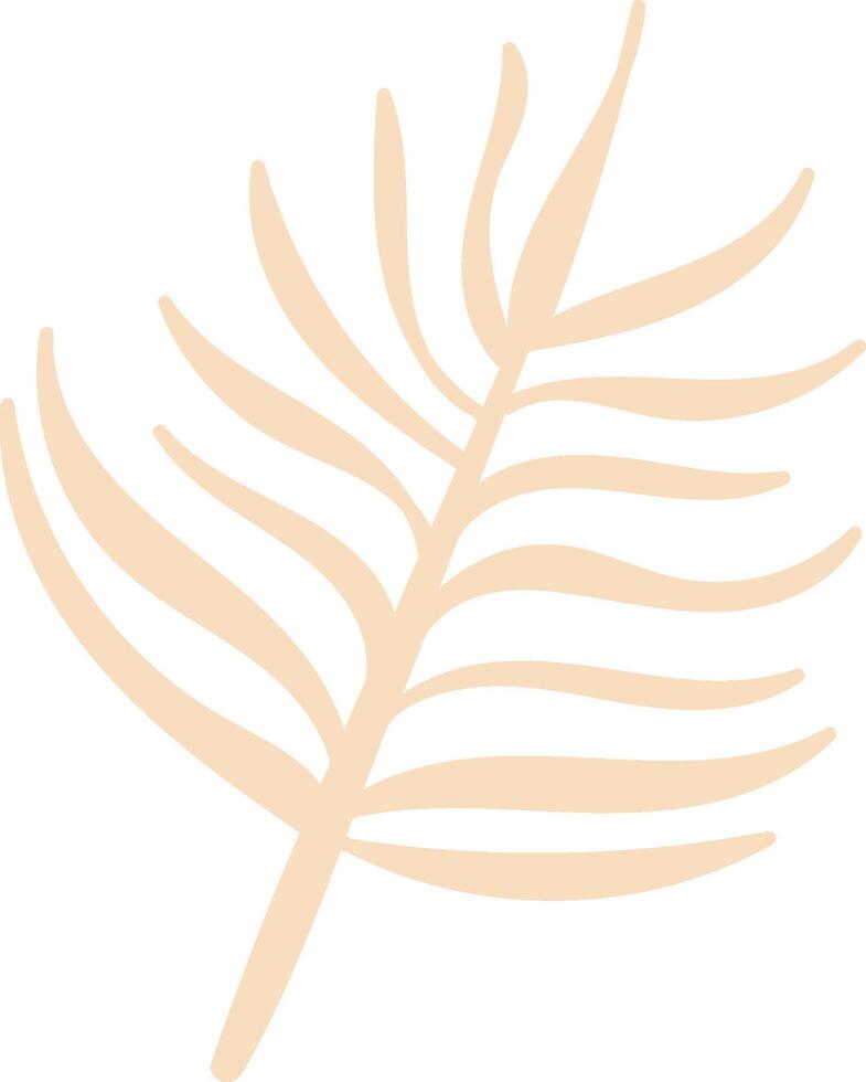 Abstract Palm Leaf Drawing vector