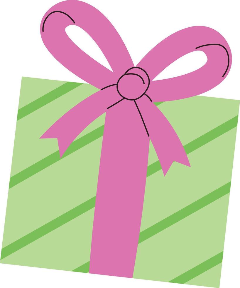 Gift Box with Ribbon vector