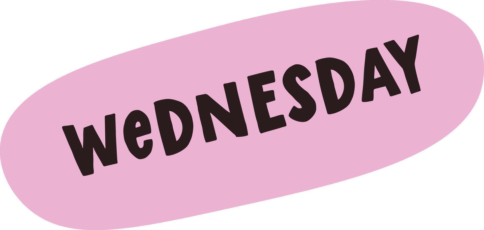 Playful Wednesday Text Art vector