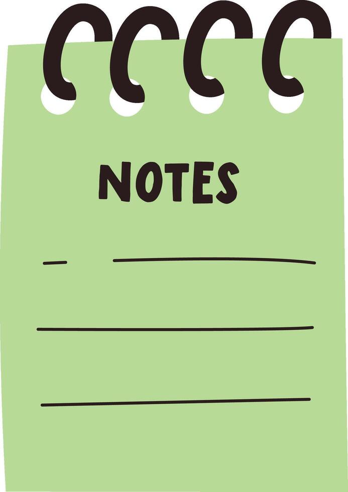 Spiral Notebook Page with Lines vector