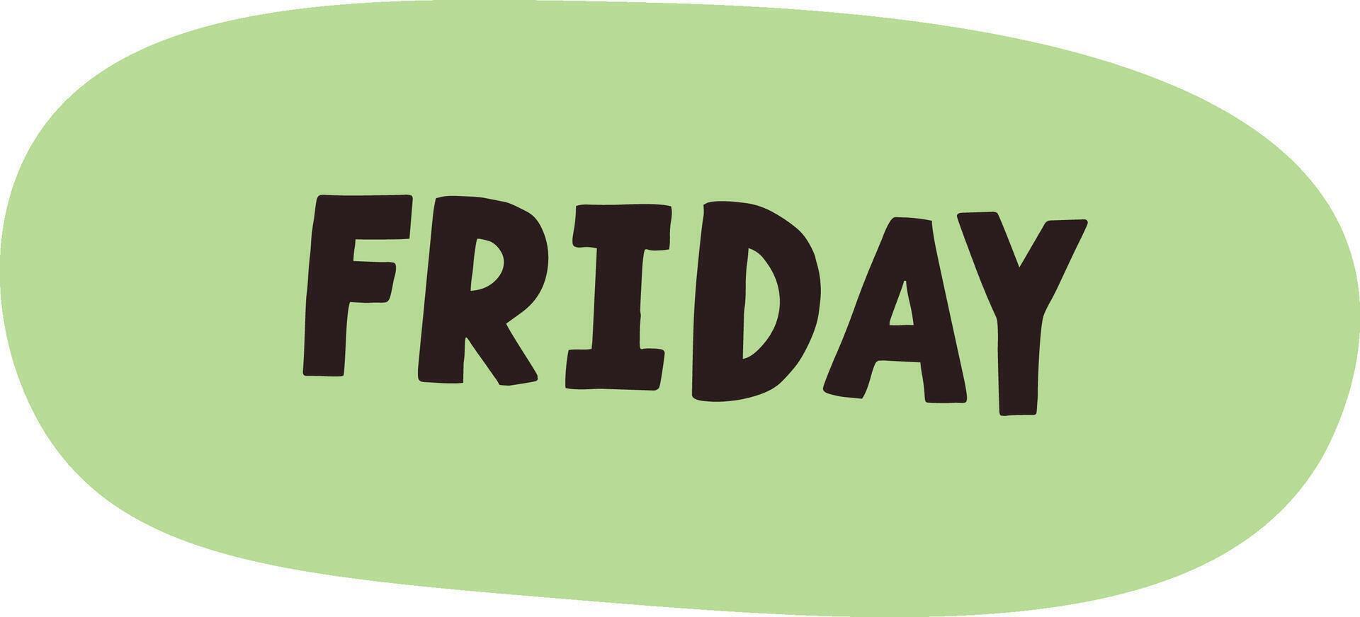 Bold Friday Text on Oval Background vector