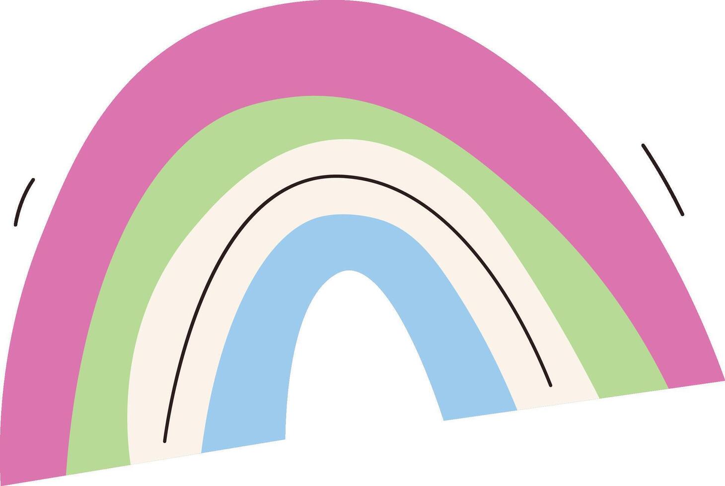 Playful Rainbow with Pastel Arches vector