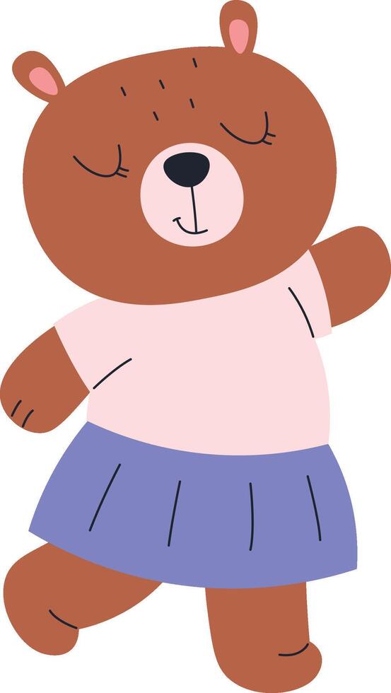 Dancing Bear in Skirt vector