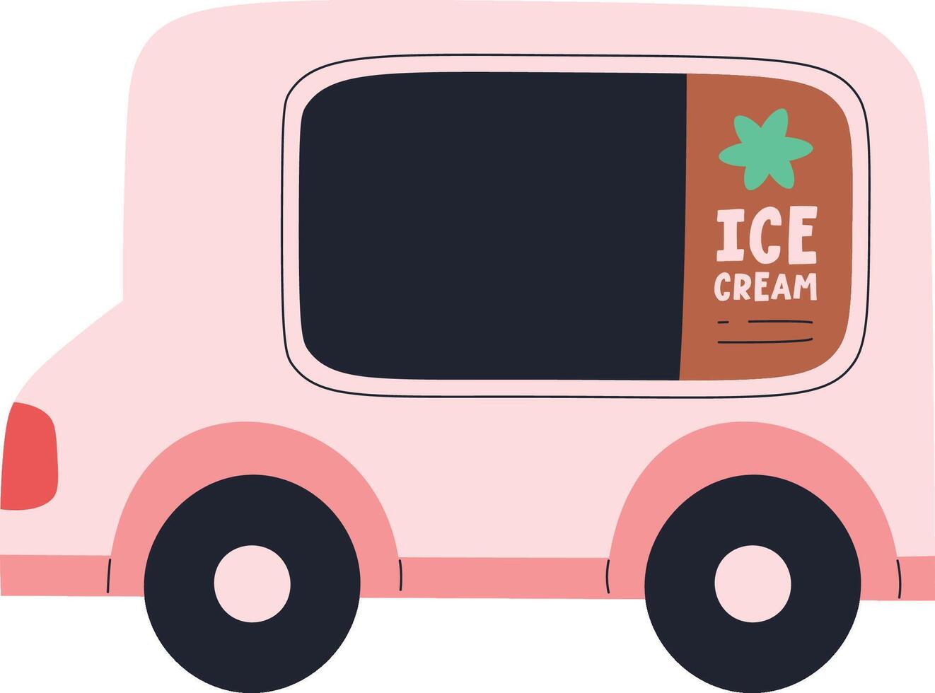 Retro Ice Cream Truck vector