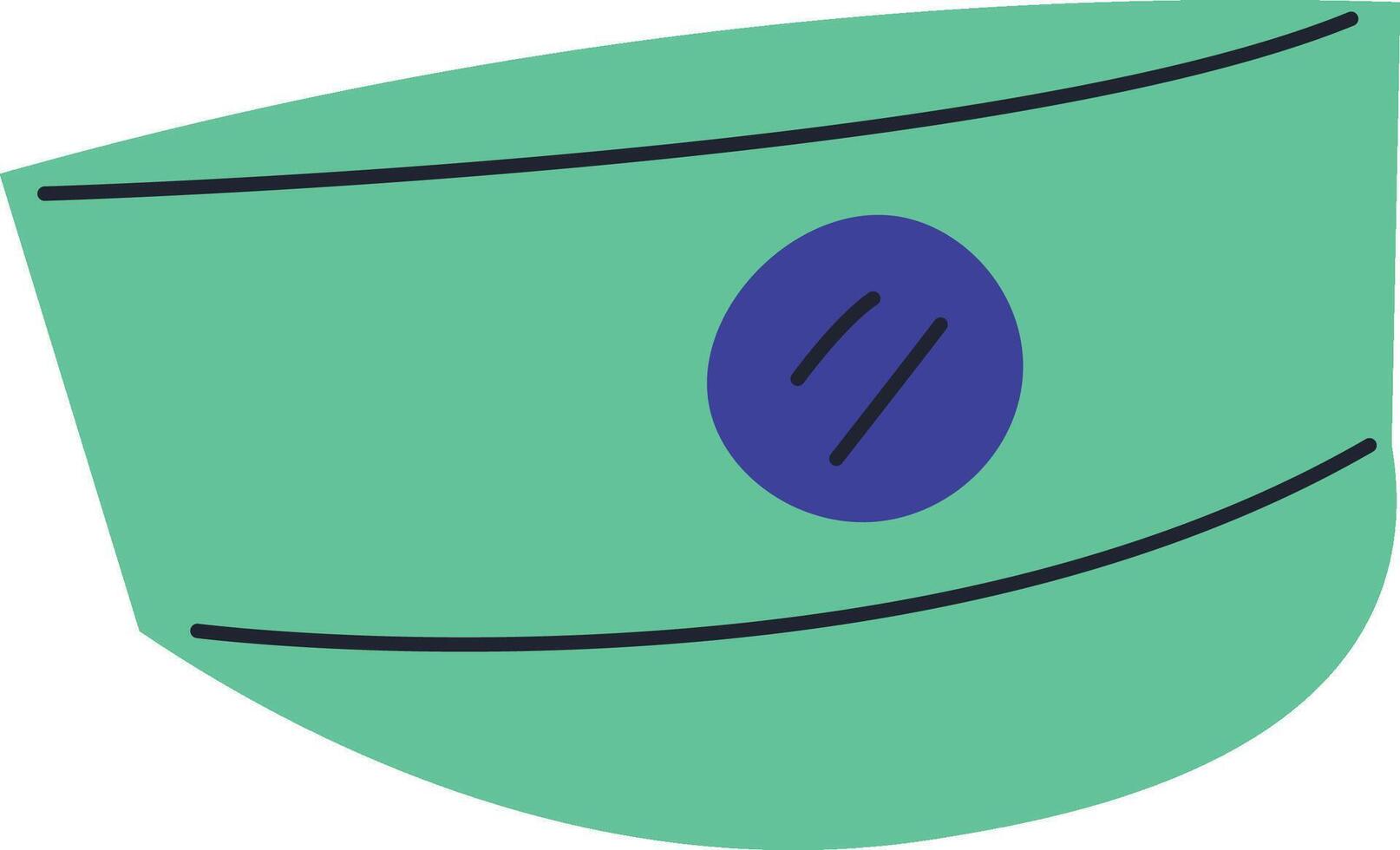 Nurse Cap with Blue Emblem vector