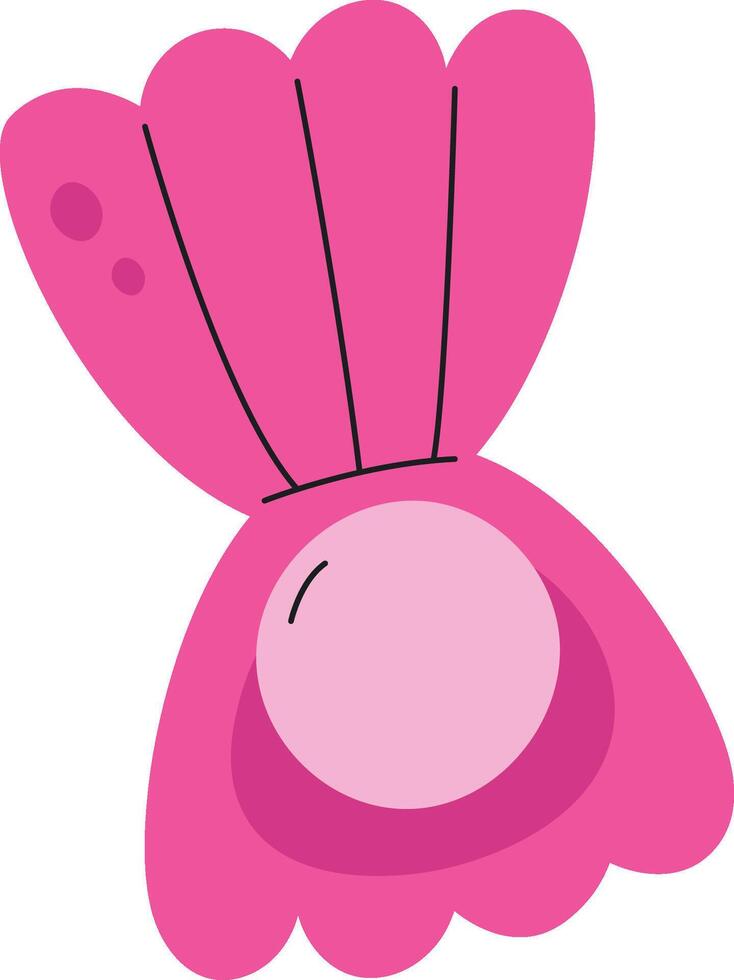 Opened Seashell with Pearl vector
