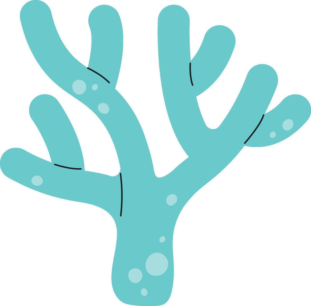 Abstract Coral Branch Drawing vector